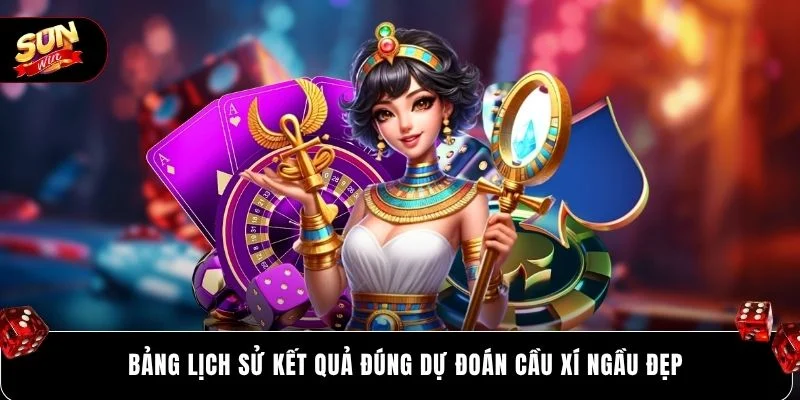 Bảng lịch sử kết quả đúng dự đoán cầu xí ngầu đẹp