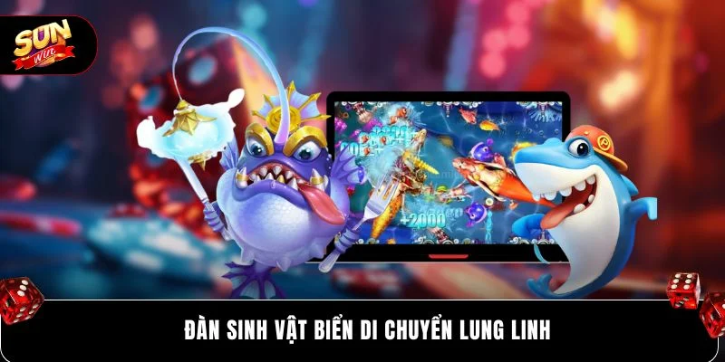 Đàn sinh vật biển di chuyển lung linh